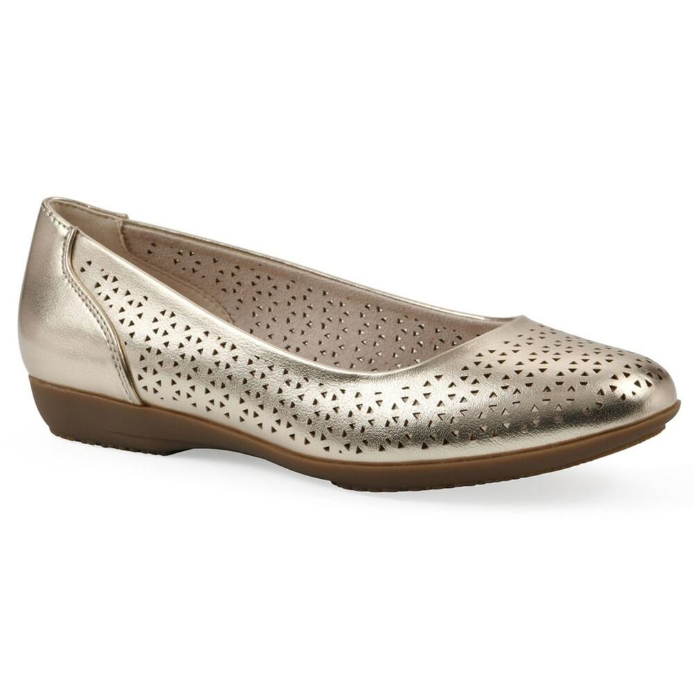 White Mountain Gold Perforated Flats
